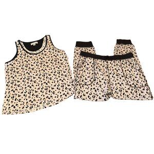 LIVE LOVE LOUNGE Karen Neuburger Animal Print Pajamas Set Size XL